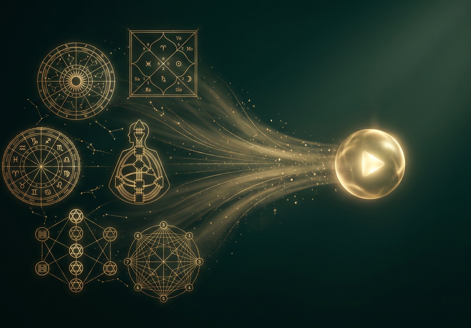 Several cosmic blueprint systems, read as one person, and turned into a single personal audio